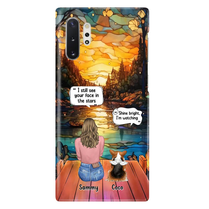 Personalized Memorial Pet Phone Case - Memorial Gift Idea For Dog/Cat/Rabbits Owners - I Still See Your Face In The Stars - Case For iPhone/Samsung