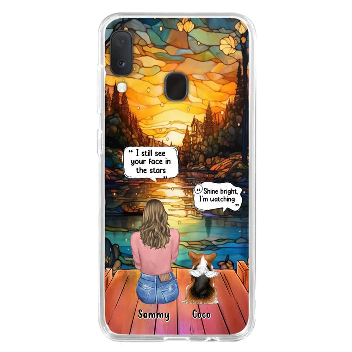 Personalized Memorial Pet Phone Case - Memorial Gift Idea For Dog/Cat/Rabbits Owners - I Still See Your Face In The Stars - Case For iPhone/Samsung