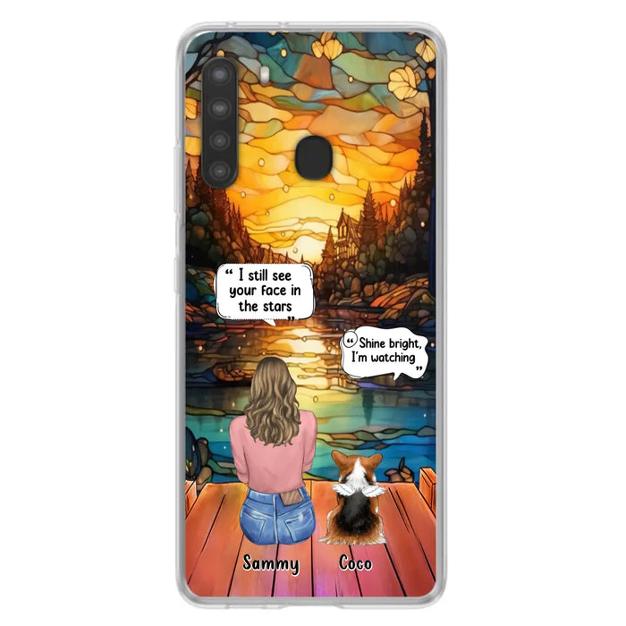 Personalized Memorial Pet Phone Case - Memorial Gift Idea For Dog/Cat/Rabbits Owners - I Still See Your Face In The Stars - Case For iPhone/Samsung