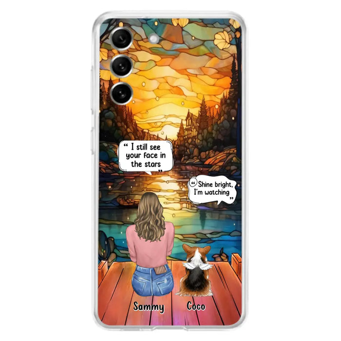 Personalized Memorial Pet Phone Case - Memorial Gift Idea For Dog/Cat/Rabbits Owners - I Still See Your Face In The Stars - Case For iPhone/Samsung