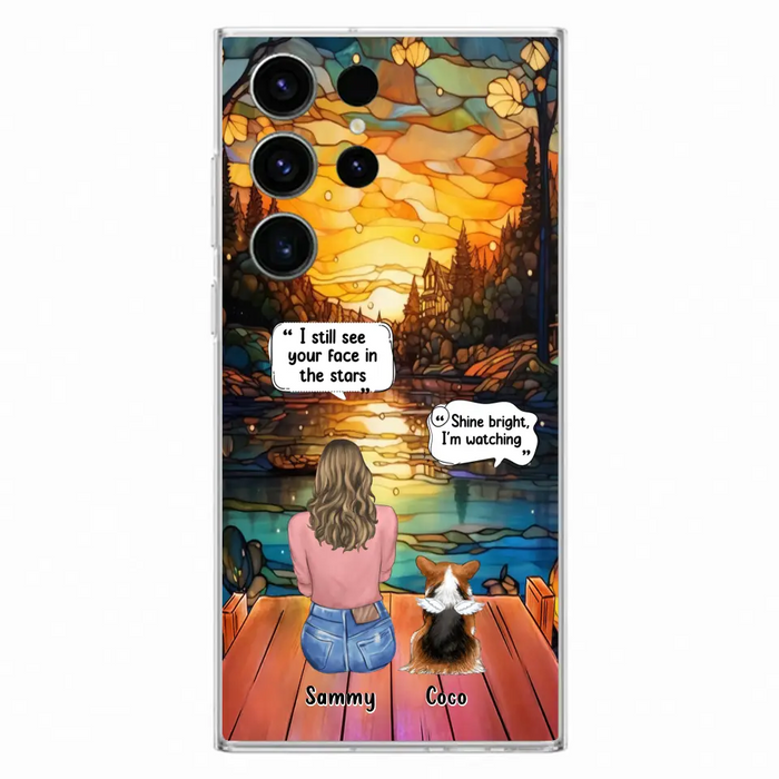 Personalized Memorial Pet Phone Case - Memorial Gift Idea For Dog/Cat/Rabbits Owners - I Still See Your Face In The Stars - Case For iPhone/Samsung