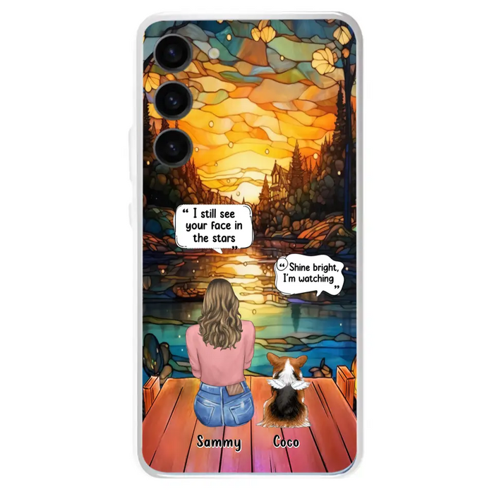 Personalized Memorial Pet Phone Case - Memorial Gift Idea For Dog/Cat/Rabbits Owners - I Still See Your Face In The Stars - Case For iPhone/Samsung