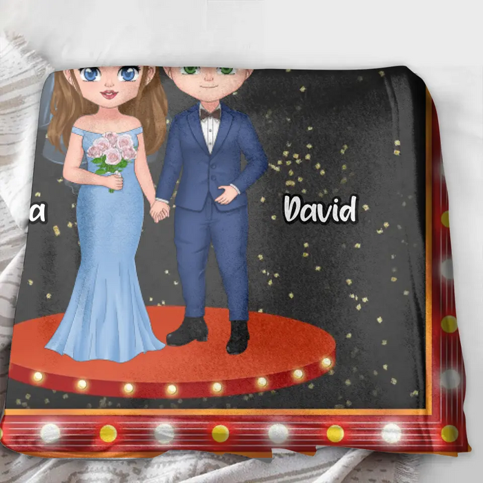 Custom Personalized Wedding Single Layer Fleece/Quilt Blanket - Anniversary/Wedding Gift Idea for Couple - Years Of Marriage