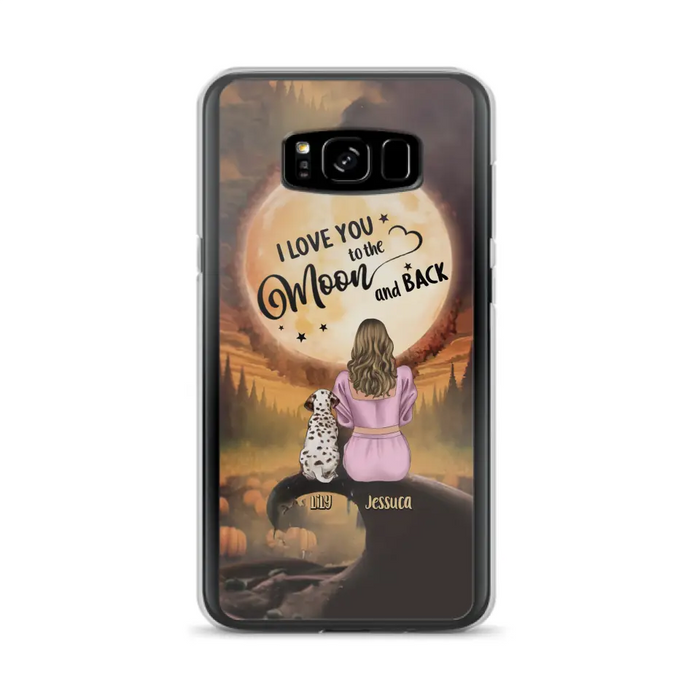 Personalized Memorial Pet Mom Phone Case - Gift Idea For Dog/Cat Owners - I Love You To The Moon And Back - Case For iPhone/Samsung