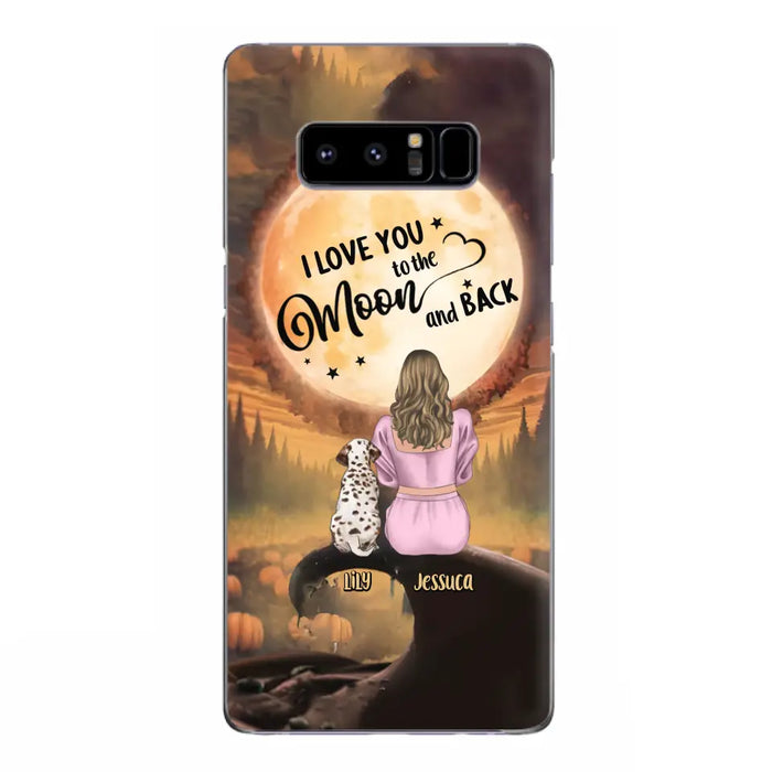 Personalized Memorial Pet Mom Phone Case - Gift Idea For Dog/Cat Owners - I Love You To The Moon And Back - Case For iPhone/Samsung