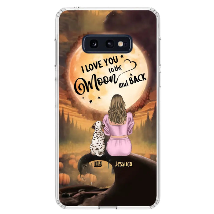 Personalized Memorial Pet Mom Phone Case - Gift Idea For Dog/Cat Owners - I Love You To The Moon And Back - Case For iPhone/Samsung