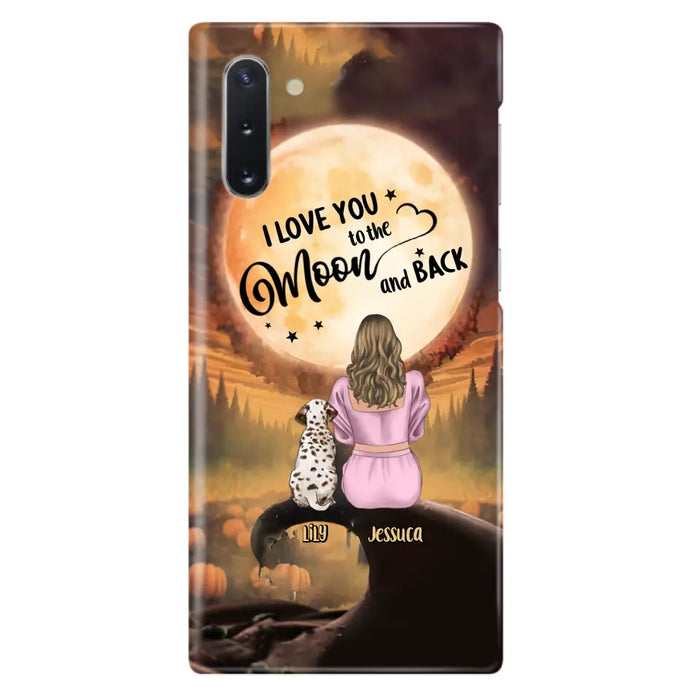 Personalized Memorial Pet Mom Phone Case - Gift Idea For Dog/Cat Owners - I Love You To The Moon And Back - Case For iPhone/Samsung