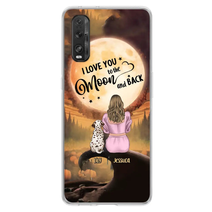 Personalized Memorial Pet Mom Phone Case - Gift Idea For Dog/Cat Owners - I Love You To The Moon And Back - Case For Oppo/Xiaomi/Huawei