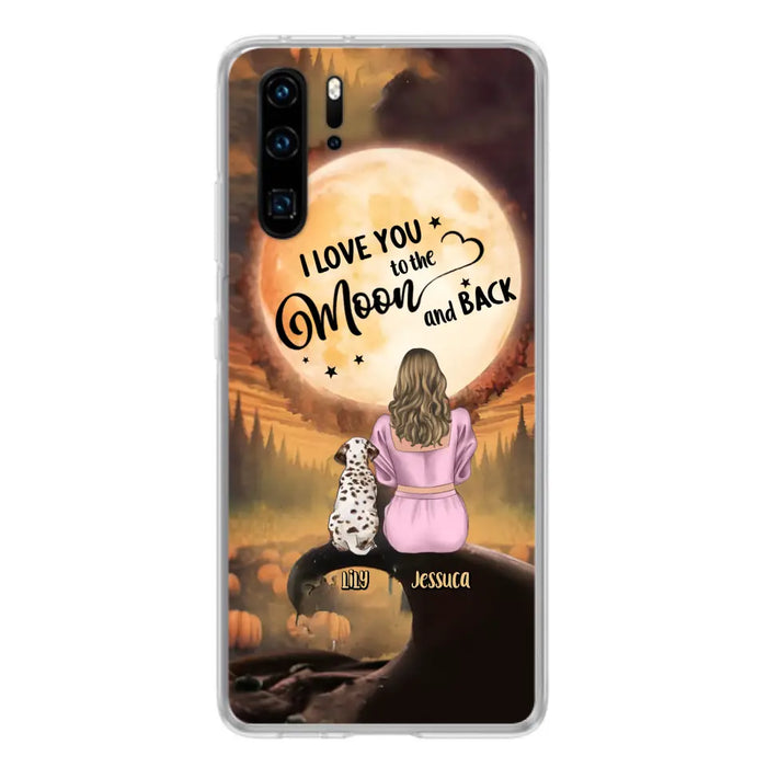 Personalized Memorial Pet Mom Phone Case - Gift Idea For Dog/Cat Owners - I Love You To The Moon And Back - Case For Oppo/Xiaomi/Huawei