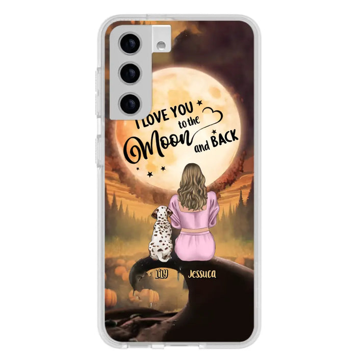 Personalized Memorial Pet Mom Phone Case - Gift Idea For Dog/Cat Owners - I Love You To The Moon And Back - Case For iPhone/Samsung