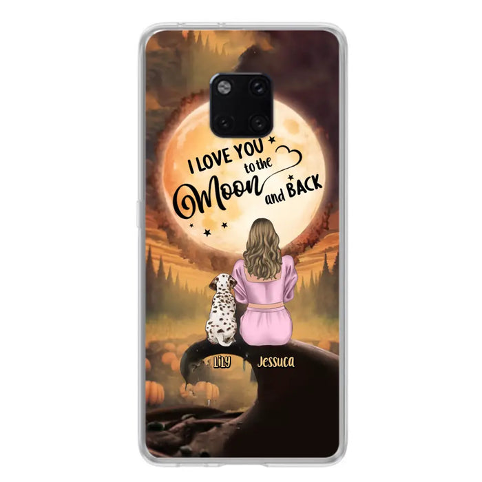 Personalized Memorial Pet Mom Phone Case - Gift Idea For Dog/Cat Owners - I Love You To The Moon And Back - Case For Oppo/Xiaomi/Huawei