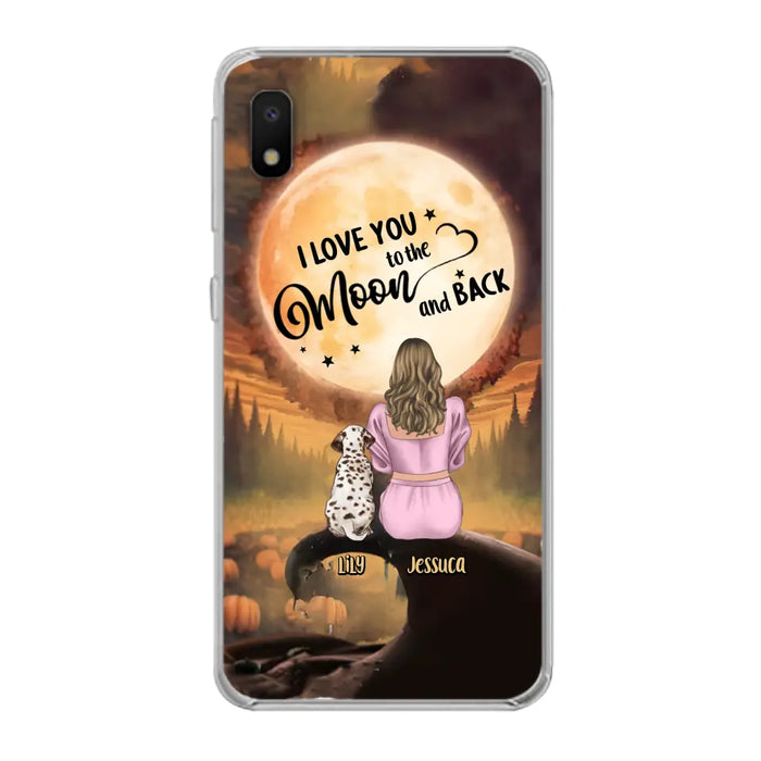 Personalized Memorial Pet Mom Phone Case - Gift Idea For Dog/Cat Owners - I Love You To The Moon And Back - Case For iPhone/Samsung