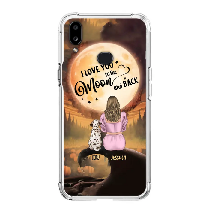 Personalized Memorial Pet Mom Phone Case - Gift Idea For Dog/Cat Owners - I Love You To The Moon And Back - Case For iPhone/Samsung