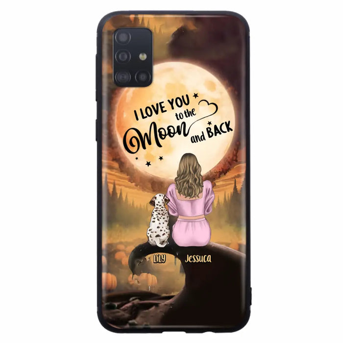 Personalized Memorial Pet Mom Phone Case - Gift Idea For Dog/Cat Owners - I Love You To The Moon And Back - Case For iPhone/Samsung