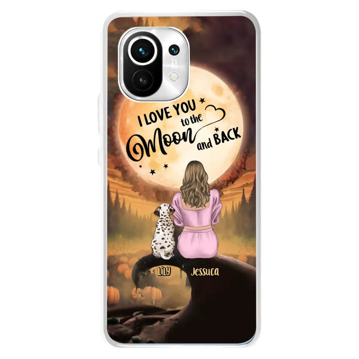 Personalized Memorial Pet Mom Phone Case - Gift Idea For Dog/Cat Owners - I Love You To The Moon And Back - Case For Oppo/Xiaomi/Huawei