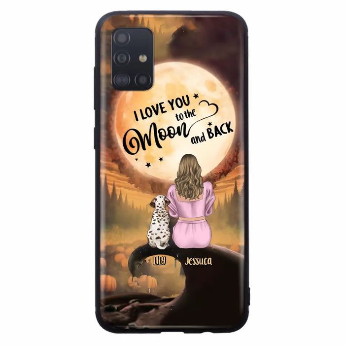 Personalized Memorial Pet Mom Phone Case - Gift Idea For Dog/Cat Owners - I Love You To The Moon And Back - Case For iPhone/Samsung