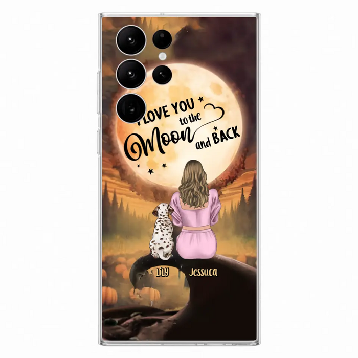 Personalized Memorial Pet Mom Phone Case - Gift Idea For Dog/Cat Owners - I Love You To The Moon And Back - Case For iPhone/Samsung