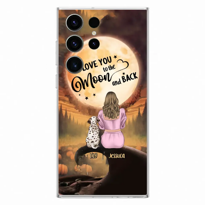 Personalized Memorial Pet Mom Phone Case - Gift Idea For Dog/Cat Owners - I Love You To The Moon And Back - Case For iPhone/Samsung