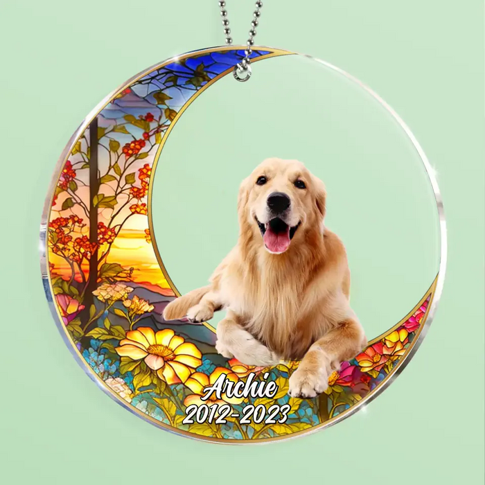 Custom Personalized Memorial Pet Acrylic Ornament - Custom Photo - Memorial Gift Idea For Pet Owners