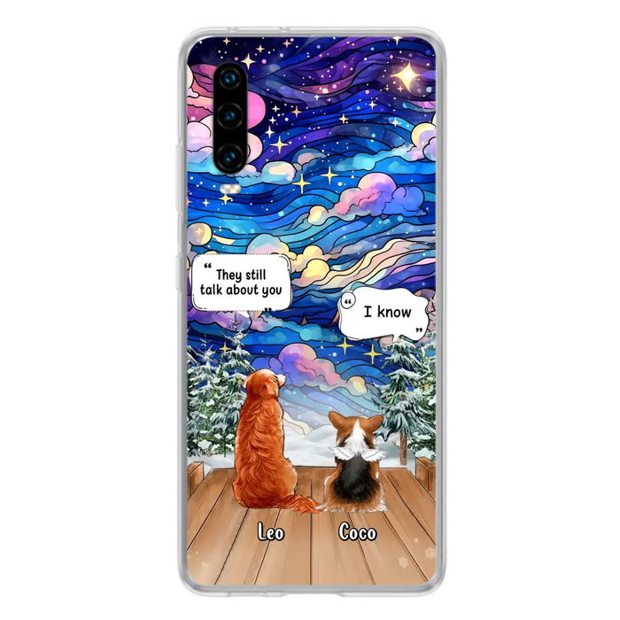 Personalized Dog Memorial Phone Case - Upto 4 Pets - Memorial Gift Idea For Dog/ Cat/ Rabbit Lovers - They Still Talk About You - Case For Oppo/Xiaomi/Huawei