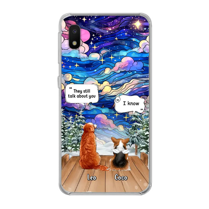 Personalized Dog Memorial Phone Case - Upto 4 Pets - Memorial Gift Idea For Dog/ Cat/ Rabbit Lovers - They Still Talk About You - Case For iPhone/Samsung