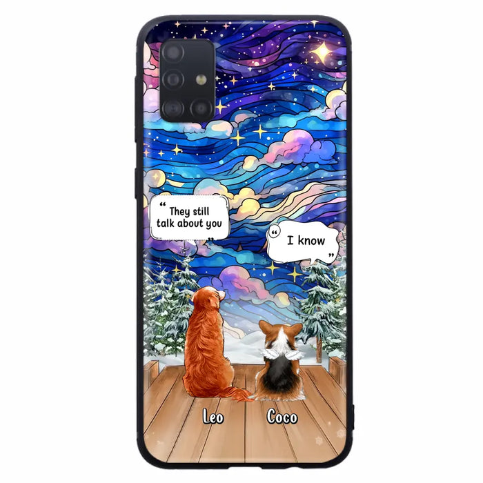 Personalized Dog Memorial Phone Case - Upto 4 Pets - Memorial Gift Idea For Dog/ Cat/ Rabbit Lovers - They Still Talk About You - Case For iPhone/Samsung