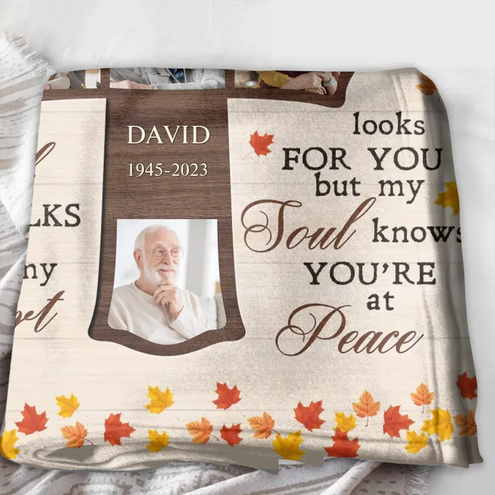 Custom Personalized Memorial Pillow Cover - Upload Photos - Memorial Gift Idea For Family Member - My Mind Still Talks To You