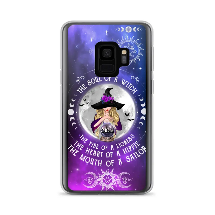 Personalized Witch Phone Case - Halloween Gift Idea For Witch Lovers - The Soul Of A Witch - Case For iPhone/Samsung