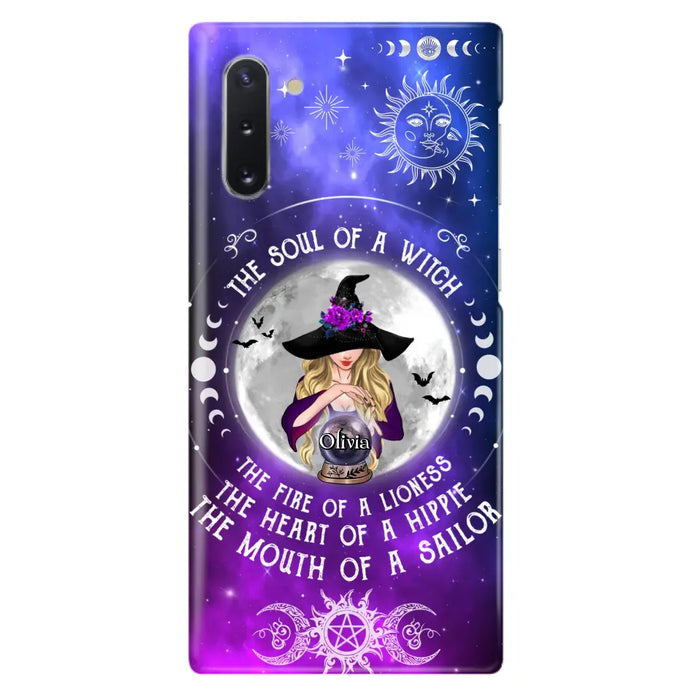 Personalized Witch Phone Case - Halloween Gift Idea For Witch Lovers - The Soul Of A Witch - Case For iPhone/Samsung