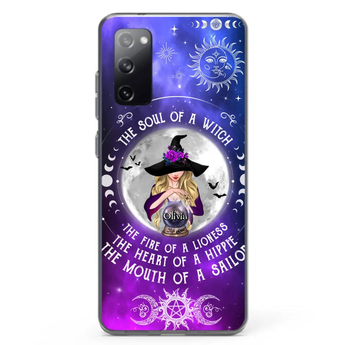 Personalized Witch Phone Case - Halloween Gift Idea For Witch Lovers - The Soul Of A Witch - Case For iPhone/Samsung