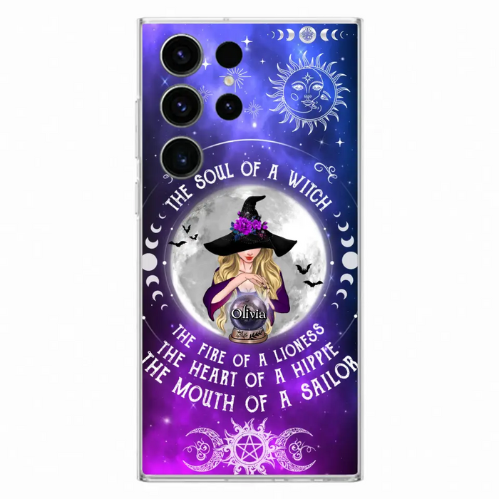 Personalized Witch Phone Case - Halloween Gift Idea For Witch Lovers - The Soul Of A Witch - Case For iPhone/Samsung