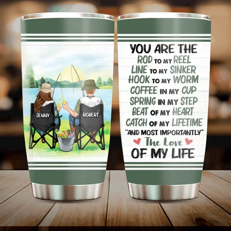 Personalized Fishing Couple Tumbler - Gift Idea For Couple/Fishing Lovers - You Are The Rod To My Reel