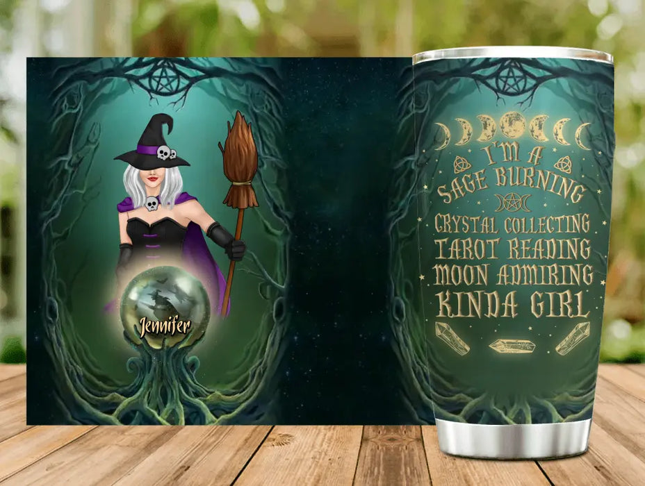 Custom Personalized Witch Tumbler - Gift Idea For Halloween/ Friends - I'm A Sage Burning