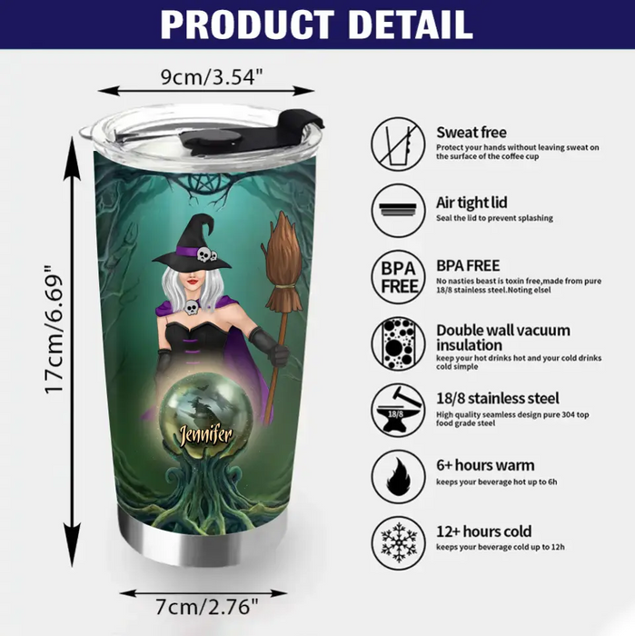 Custom Personalized Witch Tumbler - Gift Idea For Halloween/ Friends - I'm A Sage Burning