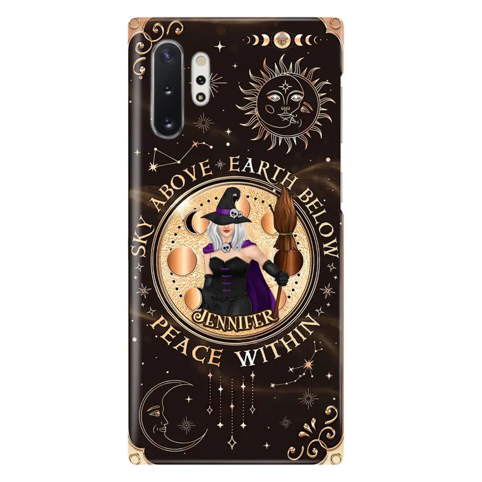 Custom Personalized Witch Phone Case - Halloween Gift Idea For Girl - Wiccan Decor/Pagan Decor - As Above So Below - Cases For iPhone And Samsung