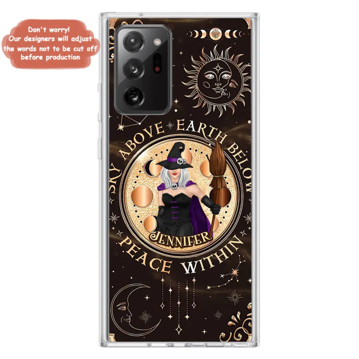 Custom Personalized Witch Phone Case - Halloween Gift Idea For Girl - Wiccan Decor/Pagan Decor - As Above So Below - Cases For iPhone And Samsung