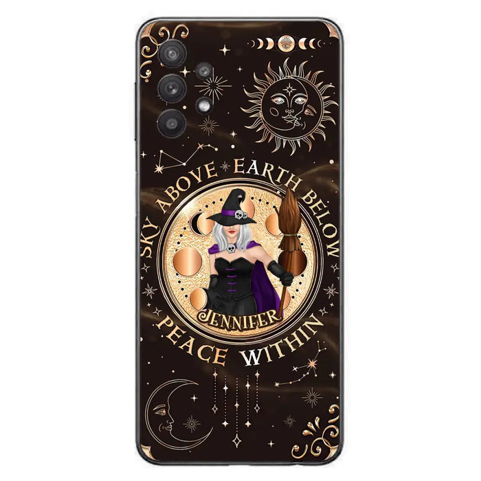 Custom Personalized Witch Phone Case - Halloween Gift Idea For Girl - Wiccan Decor/Pagan Decor - As Above So Below - Cases For iPhone And Samsung