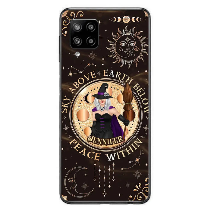 Custom Personalized Witch Phone Case - Halloween Gift Idea For Girl - Wiccan Decor/Pagan Decor - As Above So Below - Cases For iPhone And Samsung