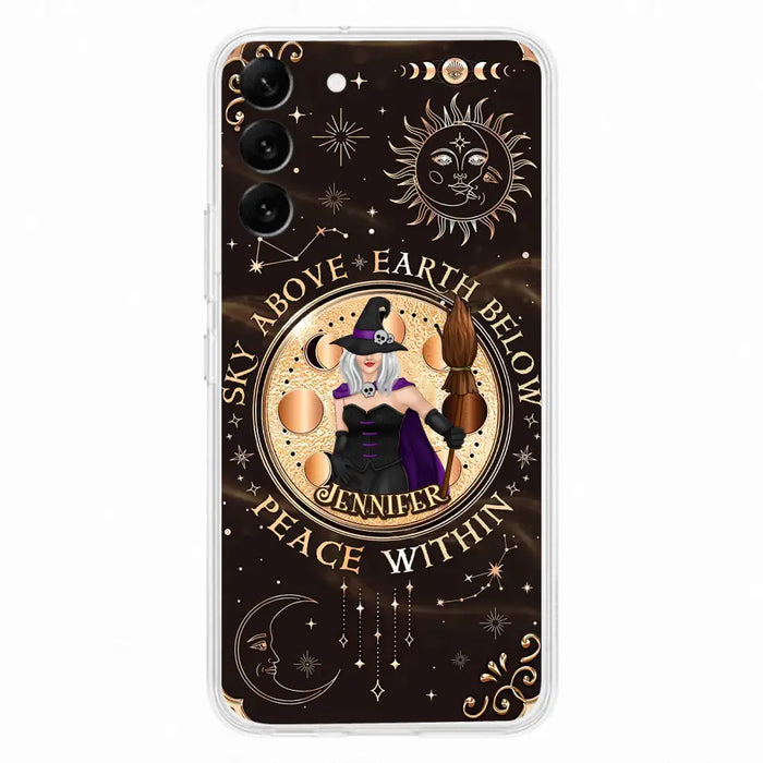 Custom Personalized Witch Phone Case - Halloween Gift Idea For Girl - Wiccan Decor/Pagan Decor - As Above So Below - Cases For iPhone And Samsung