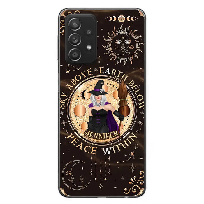 Custom Personalized Witch Phone Case - Halloween Gift Idea For Girl - Wiccan Decor/Pagan Decor - As Above So Below - Cases For iPhone And Samsung