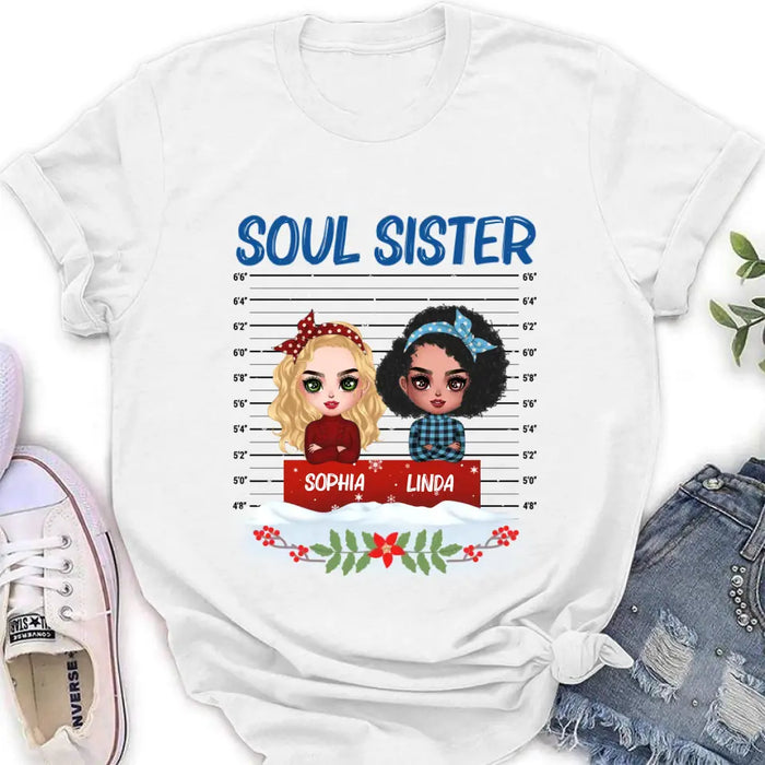 Custom Personalized Besties Shirt/Hoodie - Christmas Gift Idea For Friends - Soul Sister