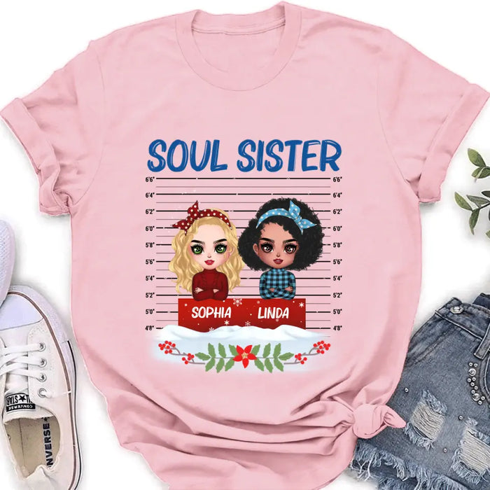 Custom Personalized Besties Shirt/Hoodie - Christmas Gift Idea For Friends - Soul Sister