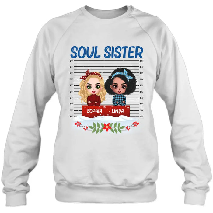 Custom Personalized Besties Shirt/Hoodie - Christmas Gift Idea For Friends - Soul Sister