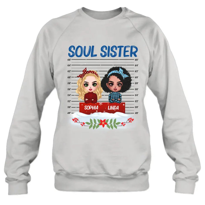 Custom Personalized Besties Shirt/Hoodie - Christmas Gift Idea For Friends - Soul Sister