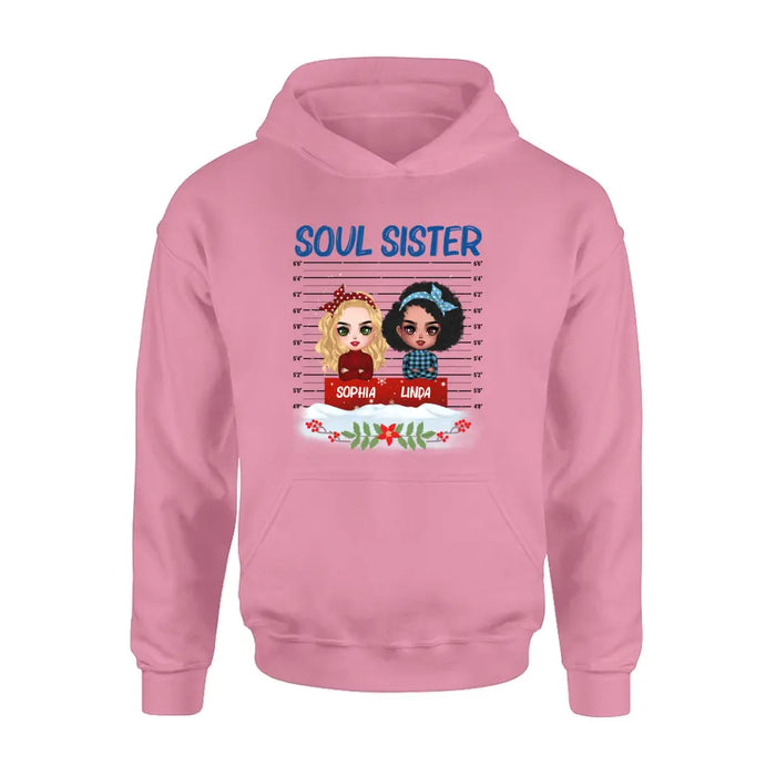 Custom Personalized Besties Shirt/Hoodie - Christmas Gift Idea For Friends - Soul Sister