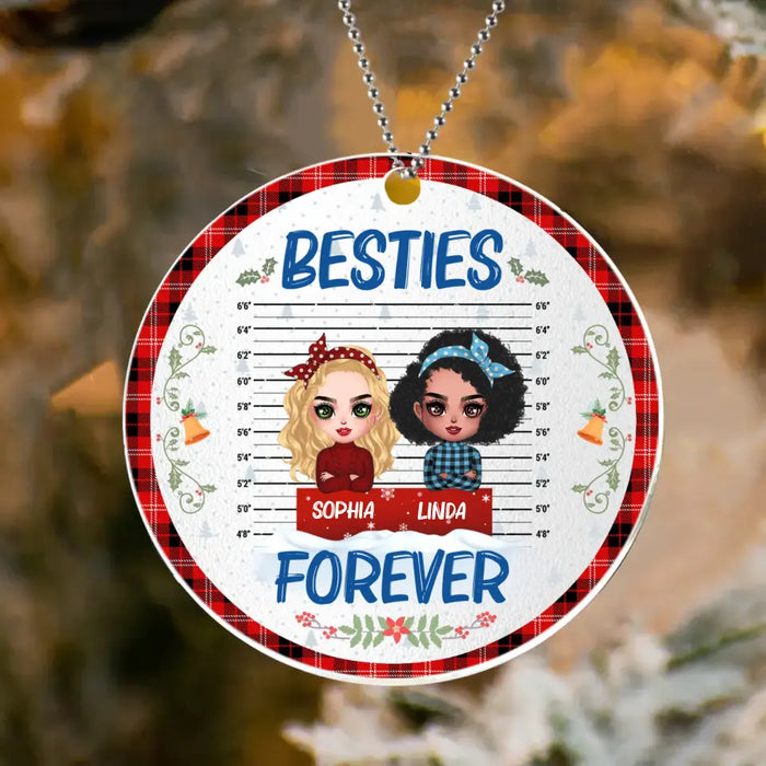 Custom Personalized Besties Acrylic Ornament - Christmas Gift Idea For Friends -  Besties Forever