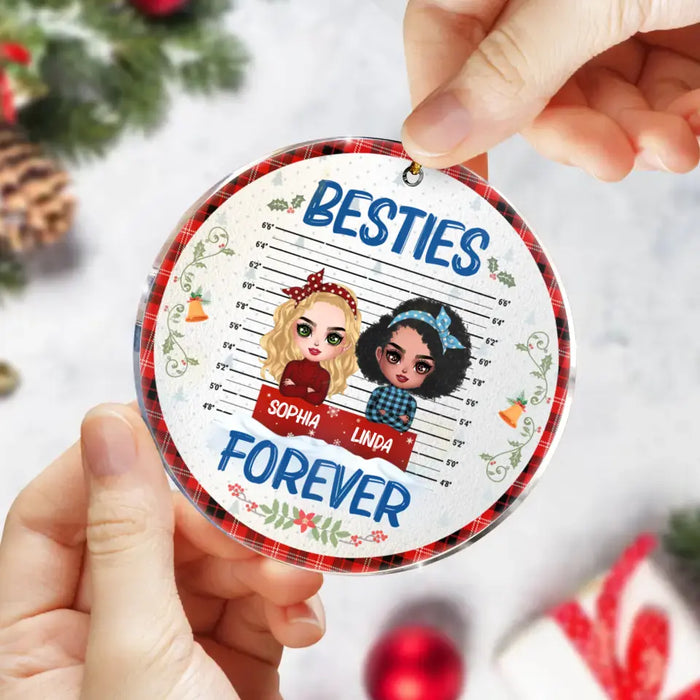 Custom Personalized Besties Acrylic Ornament - Christmas Gift Idea For Friends -  Besties Forever