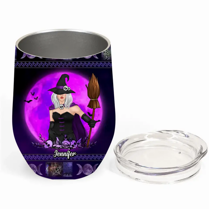 Personalized Witch Tumbler/Wine Tumbler - Gift Idea For Halloween/Witch Lovers - I'm The Crazy Witch