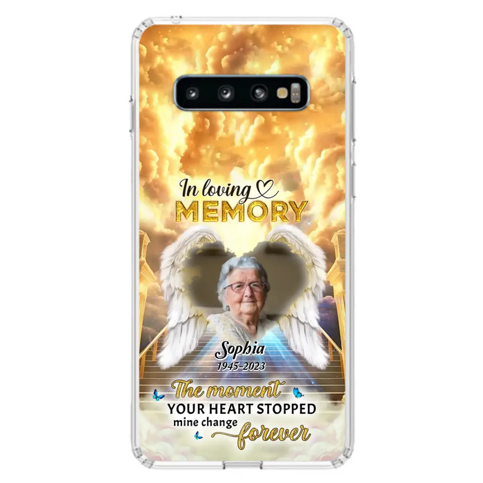 The Moment Your Heart Stopped Mine Changed Forever - Personalized Memorial iPhone/ Samsung Case - Upload Photo - Memorial Gift Idea