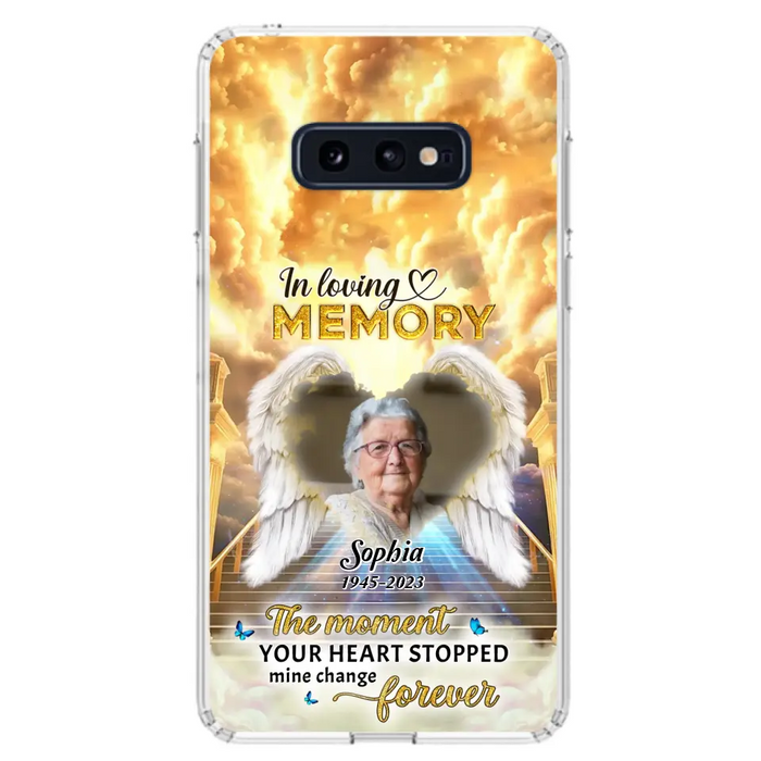 The Moment Your Heart Stopped Mine Changed Forever - Personalized Memorial iPhone/ Samsung Case - Upload Photo - Memorial Gift Idea